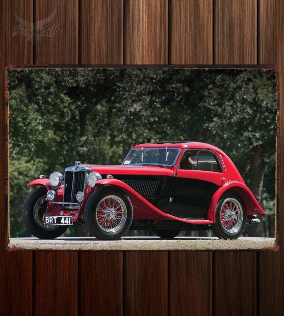 Металлическая табличка MG NB Magnette Airline Coupe by Allingham Металлическая табличка MG NB Magnette Airline Coupe by Allingham